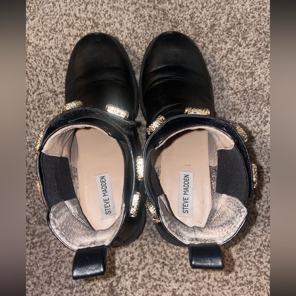 Authentic Steve Madden Black Jewel Amulet Boots Women’s US size 9.5 - Picture 6 of 6